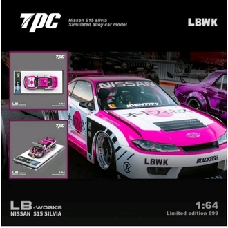 TPC NISSAN Silvia LB (S15) - Liberty Walk + Figure - Pink/White