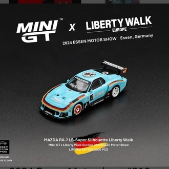 Mini GT 810 Mazda RX-7 LB-Super Silhouette Liberty Walk Europe 2024 Essen Motorshow 2000 Limitli