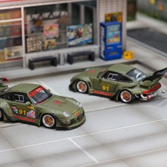 Street Weapon Porsche RWB 993 Matte Green