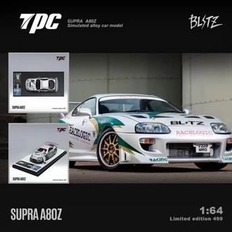 TPC Toyota Supra A80 Z Silver Green + Figure
