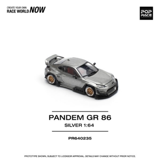 Pop Race 1/64 Pandem GR86 Silver PR640235