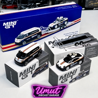 Mini GT Porsche 911 Dakar #718 / Volkswagen ID. Buzz Porsche Centrum Gelderland Roughroads Set