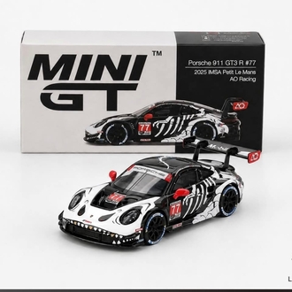 Mini GT 1/64 Porsche 911 GT3 R AO Racing 2025 IMSA Petit Le Mans MGT01143