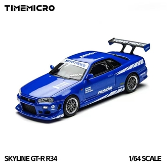 Time Micro Nissan Skyline GT-R R34 Blue Livery TM800507