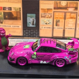 Model Collect 1:64 Porsche RWB 993 High Wing Roxy Livery + Figure