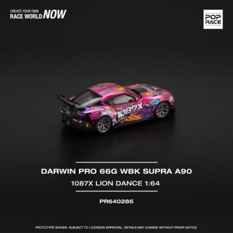 Pop Race 1/64 Darwin Pro 66G Wbk Supra A90 1087X Lion Dance PR64-0285