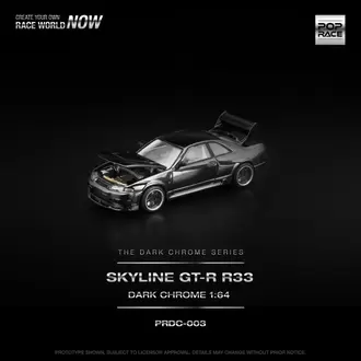 POP RACE PRDC003 SKYLINE GT-R R33 DARK CHROME