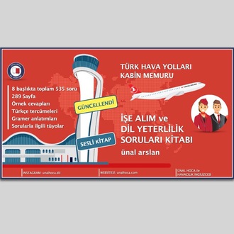 SESLİ KİTAP, THY - KABİN MEMURU İŞE ALIM VE DLA DİL YETERLİLİK SINAVI SORULARI