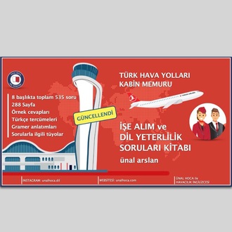 KİTAP, THY - KABİN MEMURU İŞE ALIM VE DLA DİL YETERLİLİK SINAVI SORULARI