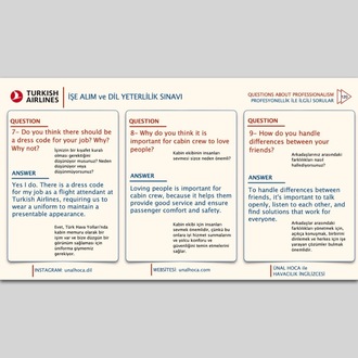 KİTAP, THY - KABİN MEMURU İŞE ALIM VE DLA DİL YETERLİLİK SINAVI SORULARI