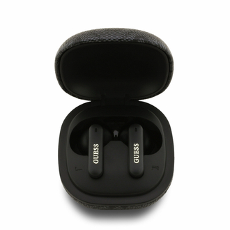 Guess Orjinal Lisanslı PU 4G Desenli Klasik Metal Yazı Logolu TWS Kulak İçi Bluetooth Kulaklık