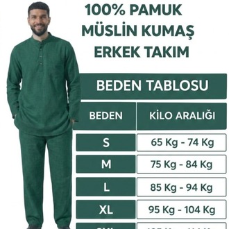 %100 Pamuk Müslin Kumaş Erkek Takım Lacivert