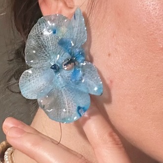 Blue Orchid Stud