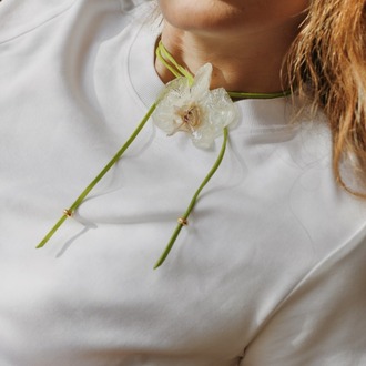 Orkide Choker Süet