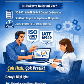 8 Saatlik IATF16949, ISO 9001 Denetimine Hazırlık Destek Eğitim Paketi