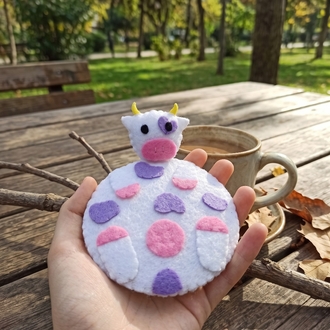 Milka İneği Bardak Altlığı