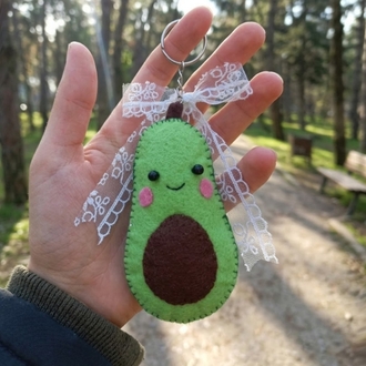 Avokado Anahtarlık/Çanta Charm