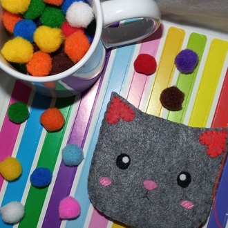 Bardak Altlığı/Kedi Figürlü