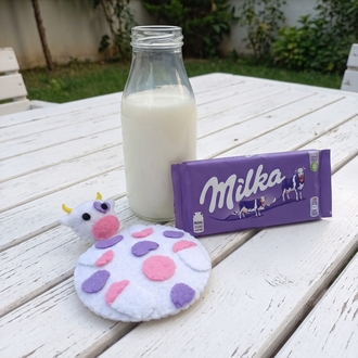 Milka İneği Bardak Altlığı