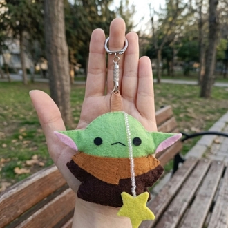 Baby Yoda Figürlü Çanta Charm/ Anahtarlık