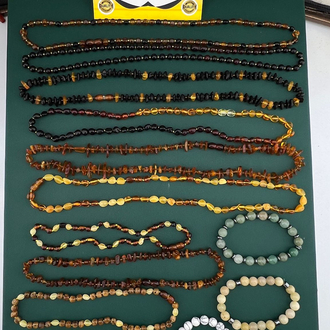 Kehribar Kolye 14 Lü Ürün Seti