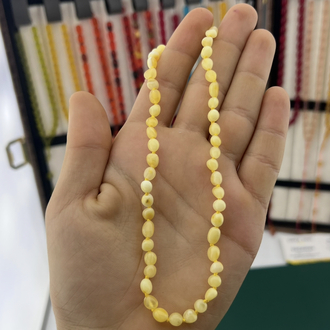 Doğal Kehribar Çocuk & Bebek Kolyesi – El Yapımı, Gerçek Kehribar