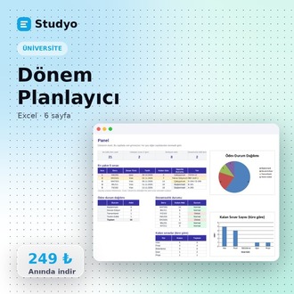 Üniversite Dönem Planlayıcı (Excel)