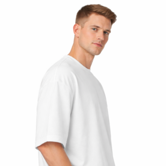 Beyaz Oversize Tişört %100 Pamuk | Unisex Basic Streetwear T-Shirt