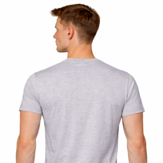 Gri Basic Tişört Erkek %100 Pamuk – Premium 30/1 Compact Penye Regular Fit T-Shirt