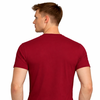 Bordo Basic Tişört Erkek %100 Pamuk – Premium 30/1 Compact Penye Regular Fit T-Shirt
