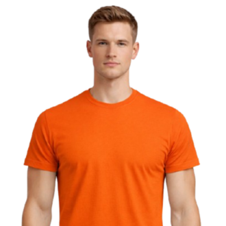 Turuncu Basic Tişört – %100 Pamuk | Regular Fit | Erkek Unisex Günlük Şıklık