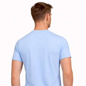 Buz Mavisi Erkek Tişört – %100 Pamuk, Regular Fit, Günlük & Sokak Stil