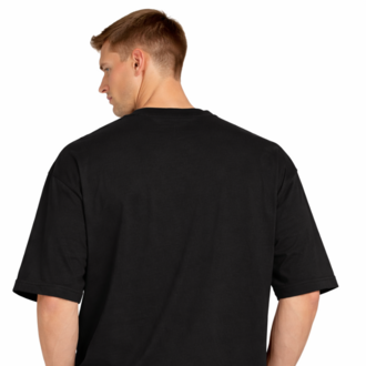 Siyah Oversize Tişört %100 Pamuk | Unisex Basic Streetwear T-Shirt | Kalın Kumaş Premium