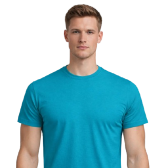 Turkuaz Basic Tişört Erkek %100 Pamuk – Premium 30/1 Compact Penye Regular Fit T-Shirt