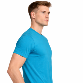 Turkuaz Basic Tişört Erkek %100 Pamuk – Premium 30/1 Compact Penye Regular Fit T-Shirt