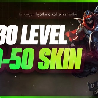 Mail Değişimli⭐ 30 Level | 30-50 Skin LoL Hesap