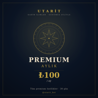 Utarit_Bot Aylık Premium Üyelik (Telegram)