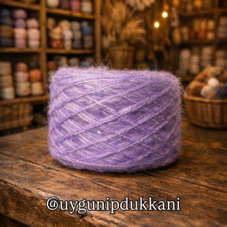 Lila Kid Moher Simli 100g