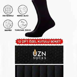 12 ÇİFT BAMBU DİKİŞSİZ KOKULU 200 İĞNE ERKEK UZUN ÇORAP