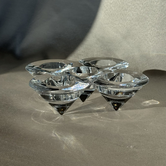 Beşli Vintage Cam Tealight Mumluk