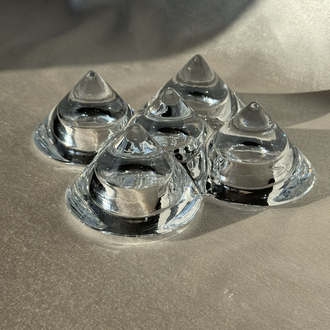 Beşli Vintage Cam Tealight Mumluk