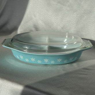 Vintage Pyrex 2 Bölmeli Fırın Kabı