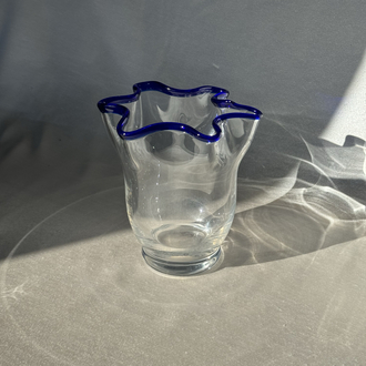 Murano Camlı Vintage Ruffle Vazo