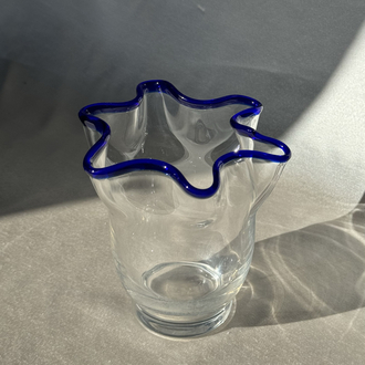 Murano Camlı Vintage Ruffle Vazo