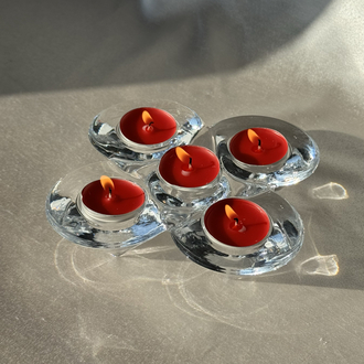 Beşli Vintage Cam Tealight Mumluk