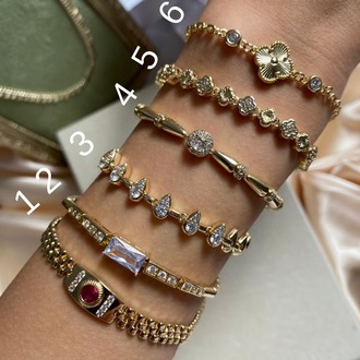 Vip Taşlı Bilekliklik |14K Gold