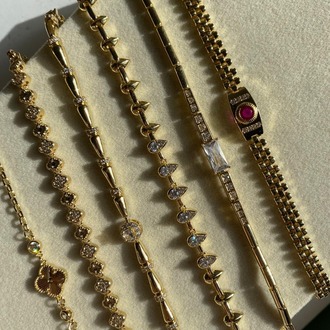 Vip Taşlı Bilekliklik |14K Gold