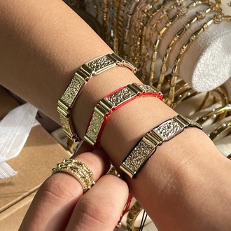 Retro Charm 14K Gold Bileklik