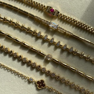 Vip Taşlı Bilekliklik |14K Gold