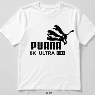 Purna 8K ULTRA HD Beyaz Oversize T-Shirt